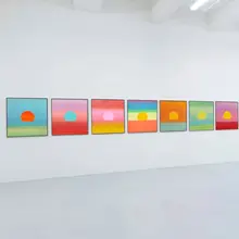 アンディ・ウォーホル サンライズアートモダンイラスト【シンプルで高級感のある壁掛け装飾】