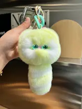 可愛いタヌキファーの猫モチーフキーホルダー【インテリア・ぬいぐるみ風・バックアクセサリー】