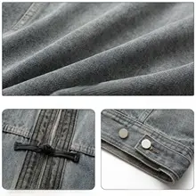 男士中式デザイン ジャケット【デニム・短丈・春用・ボタン付き】