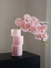 高級感のあるインテリア！ピンク色の水耕栽培フラワーベース【フレンチスタイル・テーブル装飾用】