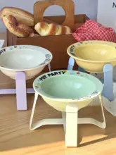 ペット用カラフル陶器ボウル【猫用・犬用・栄養満点・アニメーションデザイン】