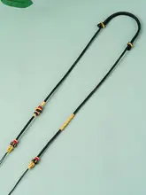 伝統的な中式金色ロックペンダント【手織りの紐・如意ロック・錦鯉アクセサリー】（セットアップ対応）