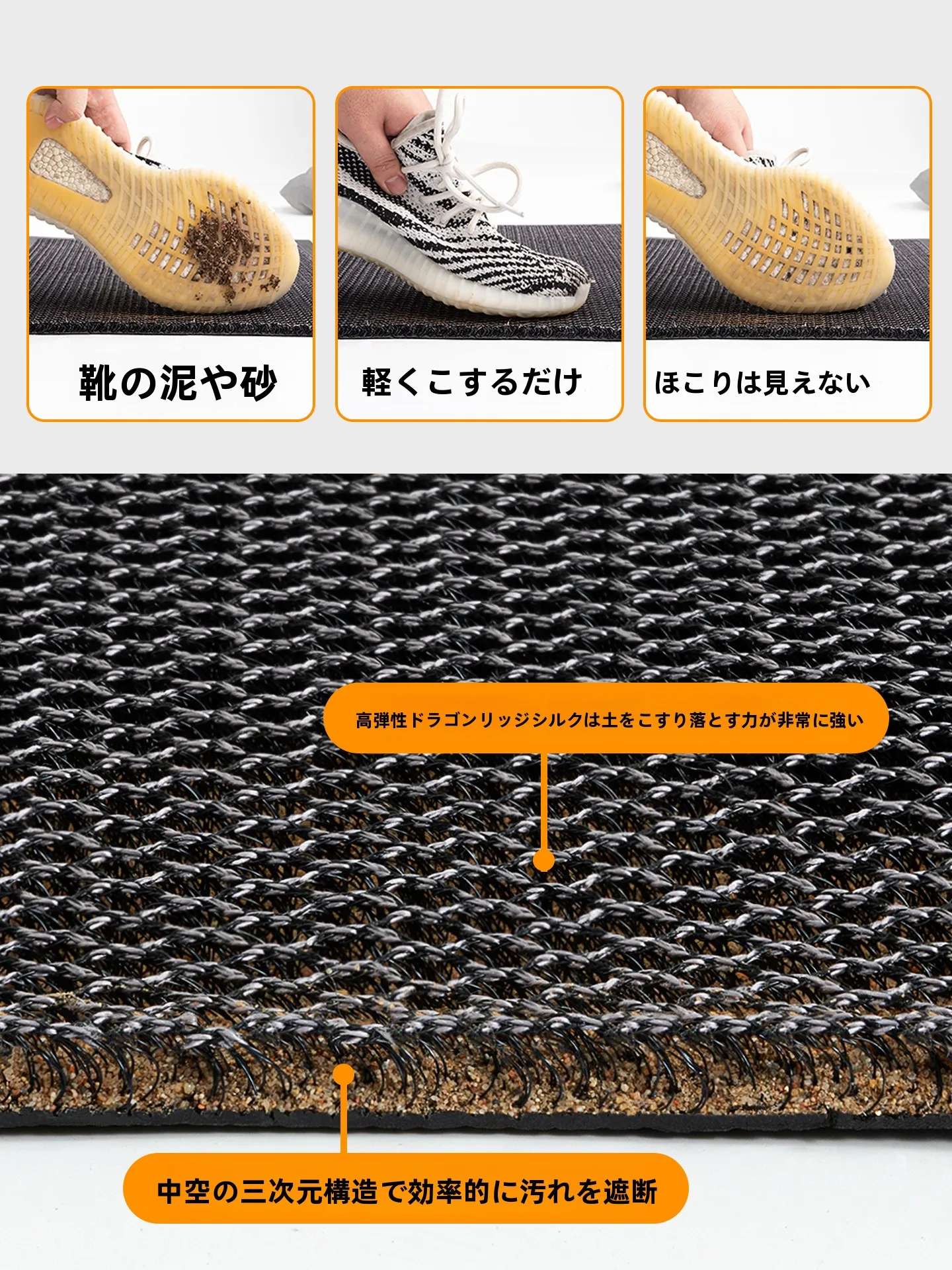 屋外用玄関マットの耐久性と防滑性能：新家喜ドラゴンリッジシルクマットの実証