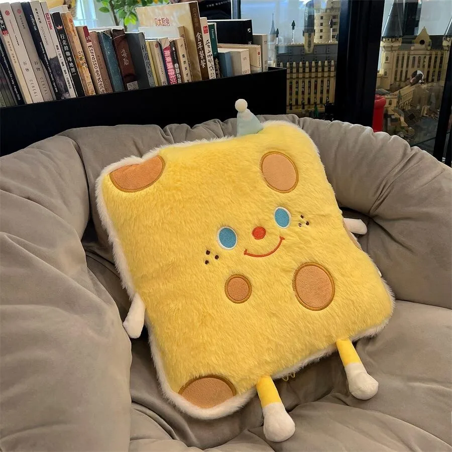 可愛いチーズ抱き枕とブランケッ  ト：squishmallow風のリラクゼーションアイテムの実用性と使い方