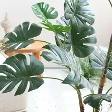 高級フェイクグリーンプラント モンステラの鉢植え【リビングソファサイド用・インテリア装飾】