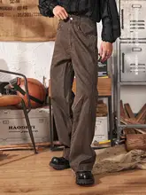 ストレートデニム メンズ ワークパンツ ヴィンテージ加工 立体裁断 上質 ストリート 春