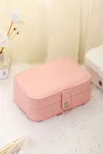 高級感あふれる小型ジュエリー収納ボックス【ゴールドネックレス・イヤリング・手元アクセサリー用・持ち運び便利】