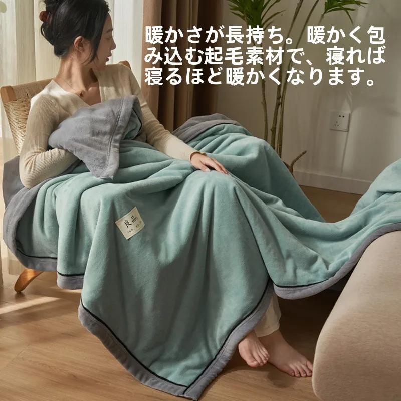 雅鹿珊瑚フリース毛布：冬用加厚タイプの保温性と多様な使用シーン