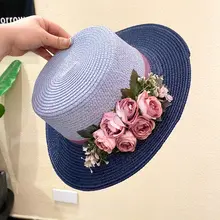 フラワーデザインの夏用ハット【アウトドア・日よけ・ビーチ用・旅行撮影対応】