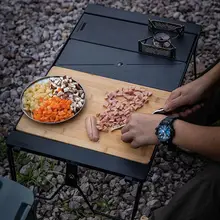 実木製両面使用可能なまな板【デスクトップユニット・ピクニック用・竹製】