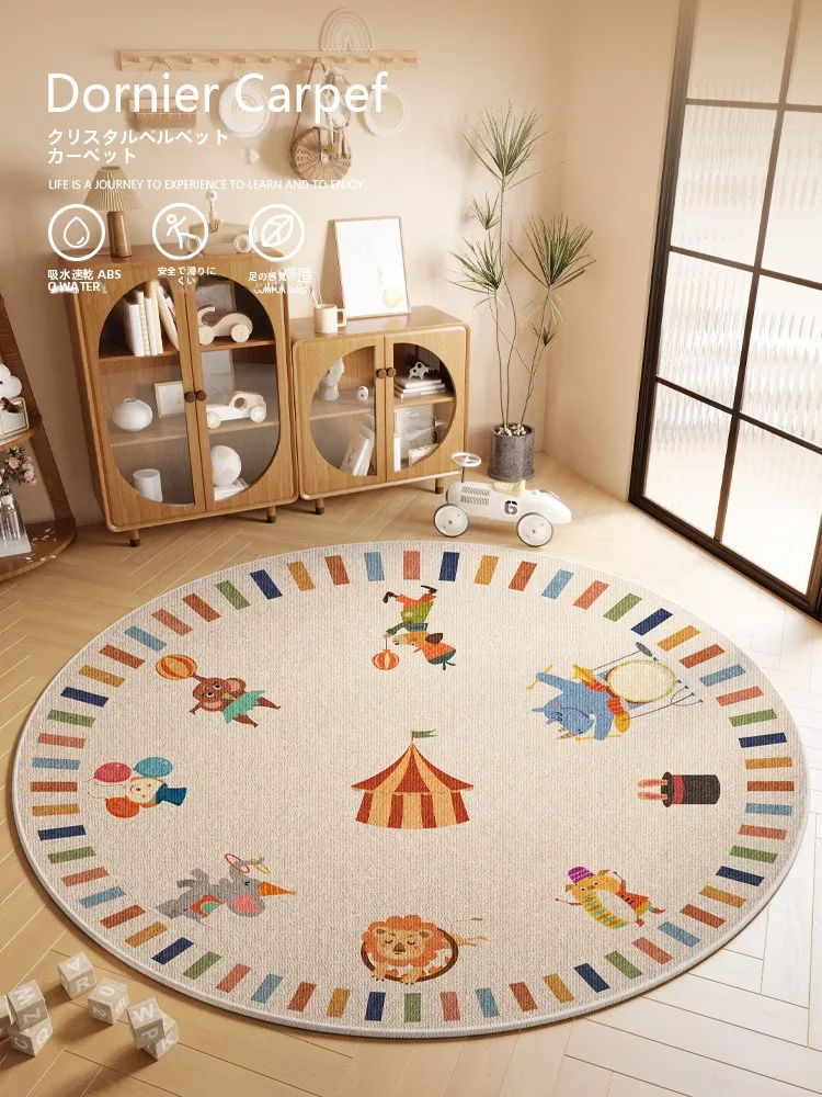 子供部屋用円形カーペット：早期教育環境を整えるための空間設計ソリューション
