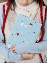 iPad Pro iPad Air iPad mini ケース オリジナル マグネット式 ペンシルホルダー 雪だるま 冬 「Ufology」