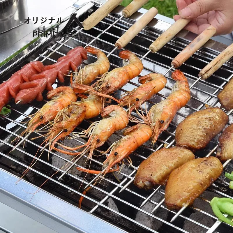 ステンレス製長方形バーベキューグリルネット：アウトドアで安定した焼き網の選択肢