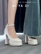 防水台付きマリージェーンシューズ【漆皮・セクシー・太ヒール・パフォーマンス用】