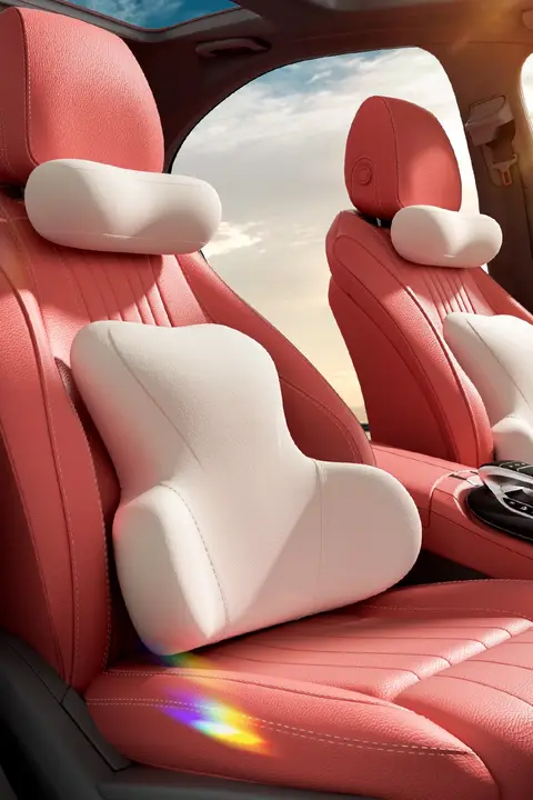 車用ヘッドレストセット【首ストレッチ・腰サポート・運転席用】