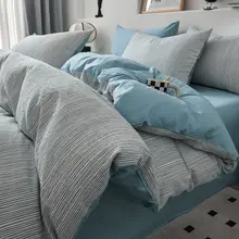 全棉色織り提花の寝具セット【四点セット・純棉・ベッドカバー・シーツ】（セットアップ対応）