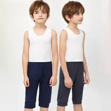 男の子用 夏用モダール製ハーフパンツ【極上の柔らかさ・通気性・外出用】