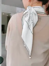 KALIIYA ショート方巾【シルク・手作り・貝殻とパールデザイン】