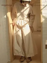 春季用 文芸風プリーツワイドレッグパンツ【女性用・ゆったり・スリム効果】（セットアップ対応）