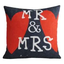 モダンデザイン 男女兼用 厚手コットンリネン製 車用腰枕・ソファ用抱き枕・お昼寝用クッション【白黒デザイン】