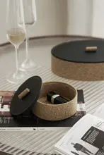 LamomeDeco ヴィンテージ風コルク製ジュエリーボックス【高級収納・精巧なデザイン・ギフト用】