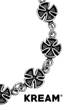 ブレスレット メンズ チタン クロスモチーフ ヴィンテージ加工 ストリート 「KREAM」