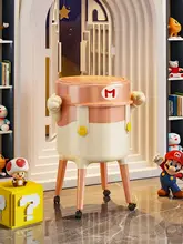 可愛いデザインのフタ付きゴミ箱【寝室・リビング用・創意的なカートゥーンスタイル】