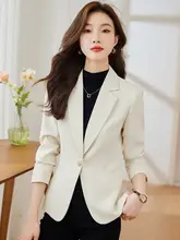 春にぴったり！女性用ハイエンド感あるスリムフィットジャケット【韓国風・小柄向け・シンプルデザイン】