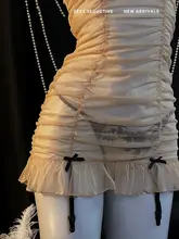 フランス風レース刺繍キャミソールナイトドレス【高級感・セクシー・大人向け】