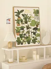 ナチュラルな植物デザインのアートフレーム【北欧インテリア・リビングルームや寝室に最適・テーブル飾り用】