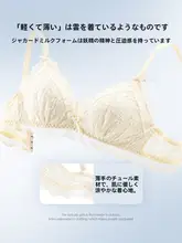 夏用 薄手レース三角ブラ【ノーワイヤー・防下垂デザイン】