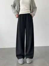 秋冬用 ワイドパンツ【ハイウエスト・厚手のアセテートウール・ストレートシルエット】