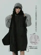 ベストワンピース レディース ワーク ノースリーブ ダブルファスナー ルーズ ミディ丈 テクニカル カジュアル オールシーズン「STILLYOU」