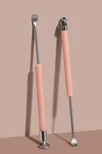 ステンレス製 耳かきキーホルダー【携帯便利・フック付き・大人用】