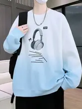 グラデーションカラーのクルーネックスウェットシャツ【メンズ・春秋用・フィット・長袖】