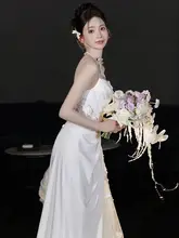 ハイエンドで超妖精のようなスタイルの花嫁のためのチューブトップライトウェディングドレス