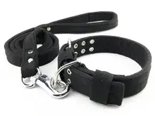 中型・大型犬用コットン製犬用首輪＆リードセット【金毛・ハスキー対応】