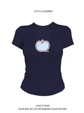 フィット感抜群の女性用ショートスリーブTシャツ【ウエストシェイプ・カジュアルスタイル】