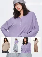 シンプルデザインのヒップホップスタイル長袖ヘンリーシャツ【ストリートファッション】