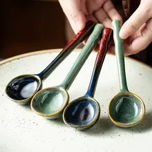 高級感ある陶器製スプーン【飯用・コーヒー用・家庭用】