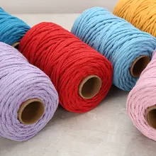 DIY用カラフルコットンロープ【編み物・ハンドメイド用・適度な太さ】