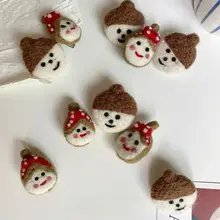 可愛いウールフェルト動物キャラクター ブローチ【秋冬用・バックパックやコートに最適】