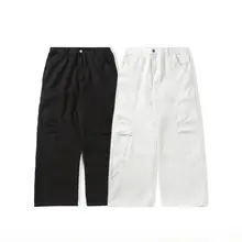 レトロデザインのカジュアルワークパンツ【春夏向け・シンプル・無地・フィット】（セットアップ対応）