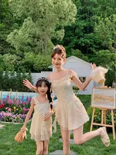 おしゃれな親子用水着【母娘向け・スカートデザイン・ワンショルダー・高いデザイン性】（セットアップ対応）