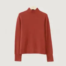 100%山羊毛製 厚手ハイネックニットウェア レディース冬用【ゆったりフィット・シームレスデザイン】