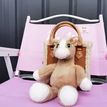 トートバッグ ショルダーバッグ 2WAY レディース ぬいぐるみ モコモコ プラッシュ ポニー かわいい ミニ 春物
