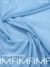 ファッション用ストレッチ天青色ニット生地【イタリア製・幅広】