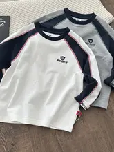 長袖Tシャツ キッズ ボーイズ パッチワーク インナー カジュアル 着回し 春 秋
