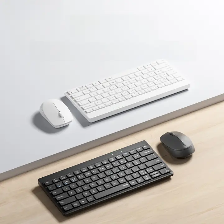 静音オフィス用キーボードとマウス【コンパクト・ポータブル・無線】（セットアップ対応）