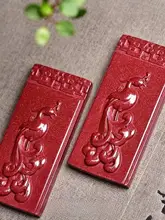 朱砂製の鳳凰デザインのアンティーク吊り下げペンダント【天然紫金砂・カップル用・ハンドメイド】